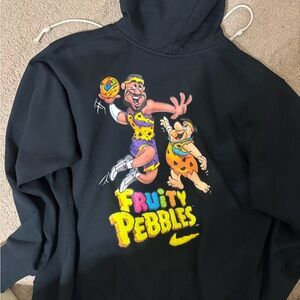 Mens Nike LeBron fruity pebbles Black Dri-FIT Hoodie Size Large